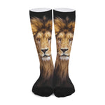 Leo Portrait Print Long Socks