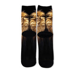 Leo Portrait Print Long Socks
