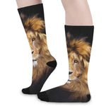 Leo Portrait Print Long Socks