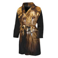 Leo Portrait Print Men's Bathrobe