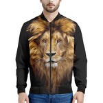Leo Portrait Print Men's Bomber Jacket
