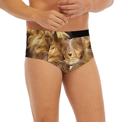 Leo Portrait Print Men's Briefs