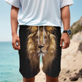 Leo Portrait Print Men's Cargo Shorts