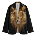 Leo Portrait Print Men's Cotton Blazer
