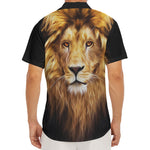 Leo Portrait Print Men's Deep V-Neck Shirt