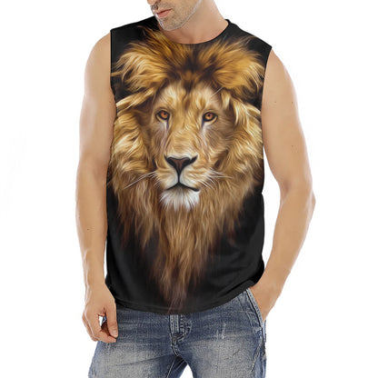 Leo Portrait Print Men's Fitness Tank Top