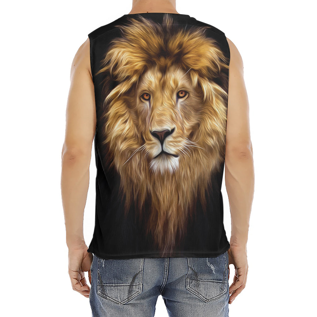 Leo Portrait Print Men's Fitness Tank Top
