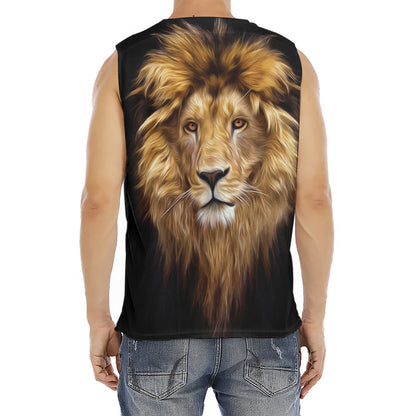 Leo Portrait Print Men's Fitness Tank Top