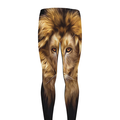 Leo Portrait Print Men's leggings