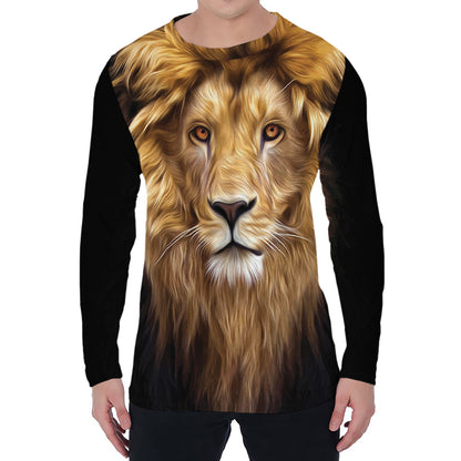 Leo Portrait Print Men's Long Sleeve T-Shirt
