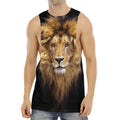 Leo Portrait Print Men's Muscle Tank Top