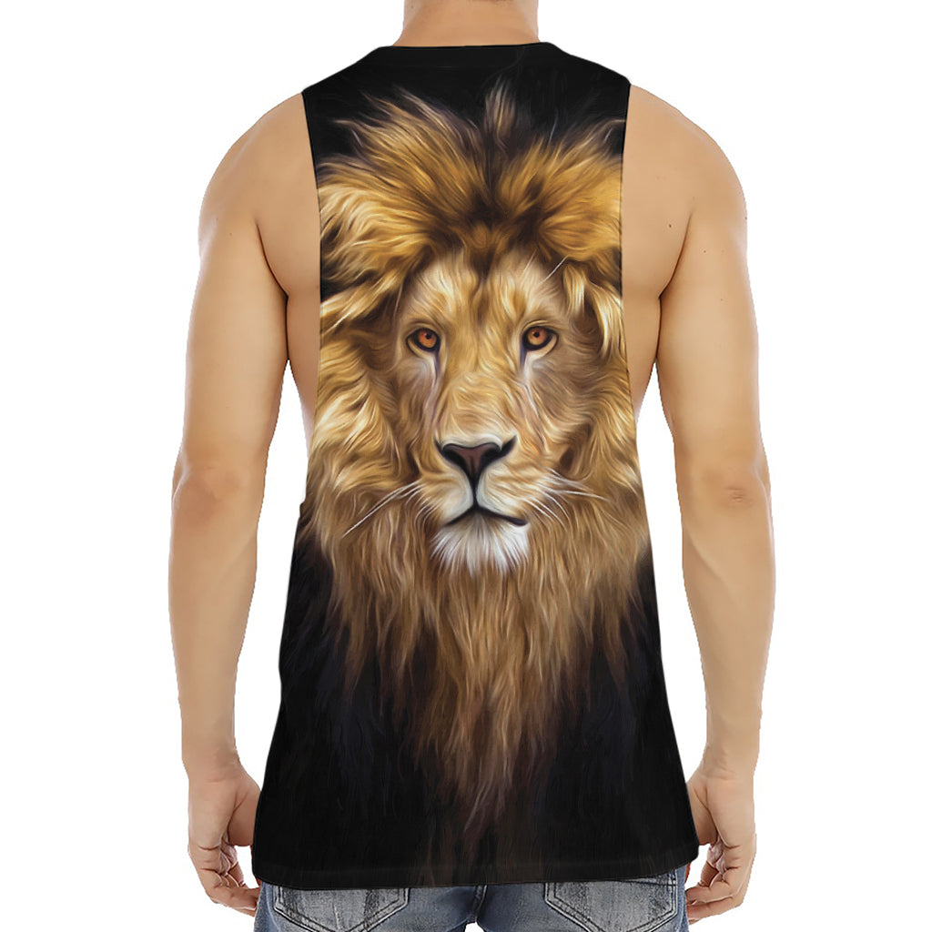 Leo Portrait Print Men's Muscle Tank Top