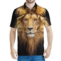 Leo Portrait Print Men's Polo Shirt