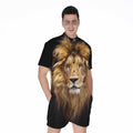 Leo Portrait Print Men's Romper