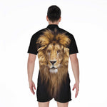 Leo Portrait Print Men's Rompers