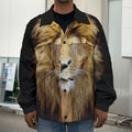 Leo Portrait Print Men's Shirt Jacket
