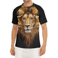 Leo Portrait Print Men's Short Sleeve Rash Guard