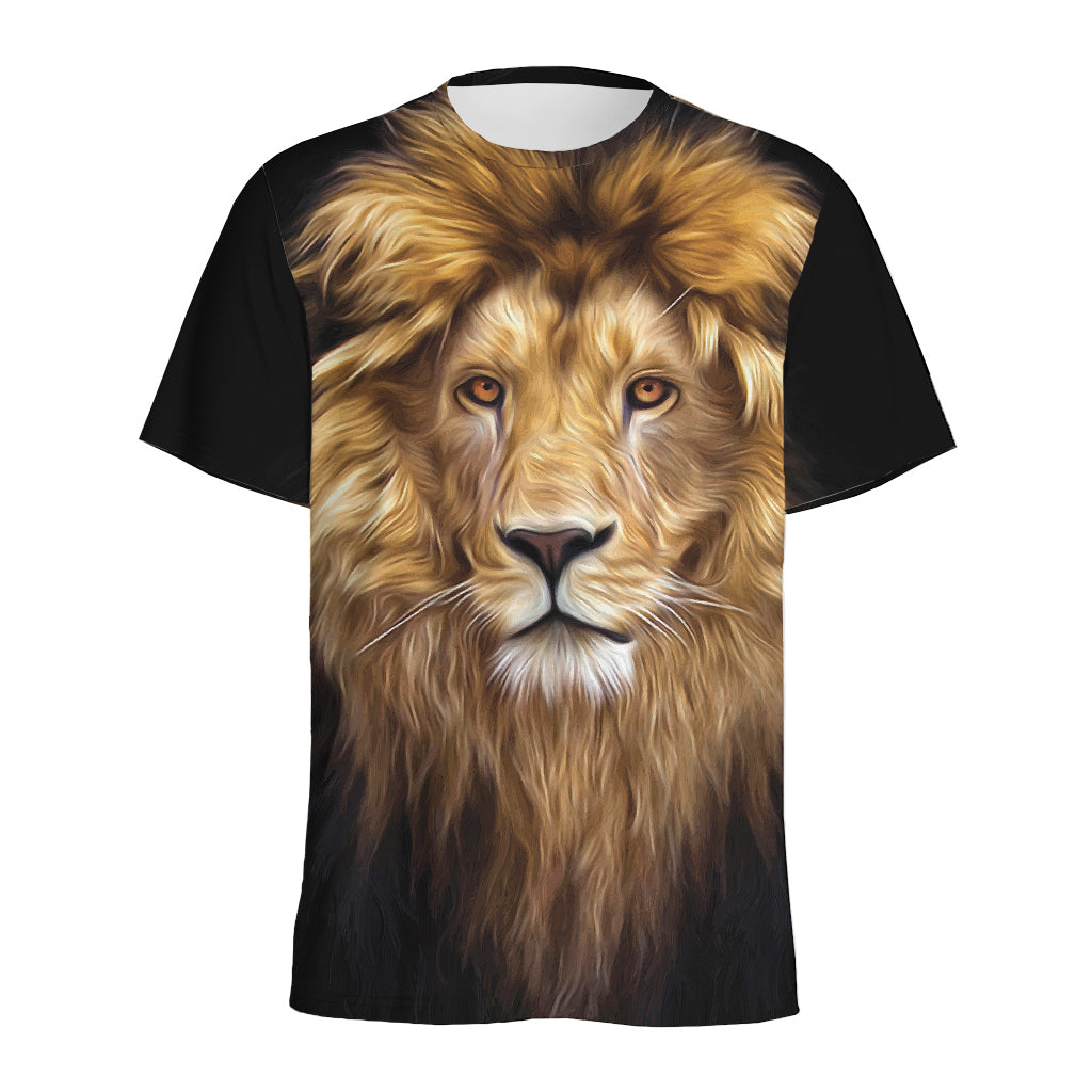 Leo Portrait Print Men's Sports T-Shirt