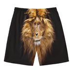 Leo Portrait Print Men's Swim Trunks