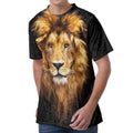 Leo Portrait Print Men's Velvet T-Shirt
