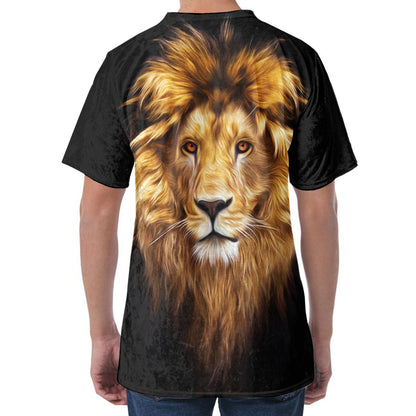 Leo Portrait Print Men's Velvet T-Shirt