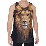 Leo Portrait Print Men's Velvet Tank Top