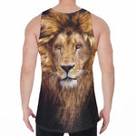 Leo Portrait Print Men's Velvet Tank Top