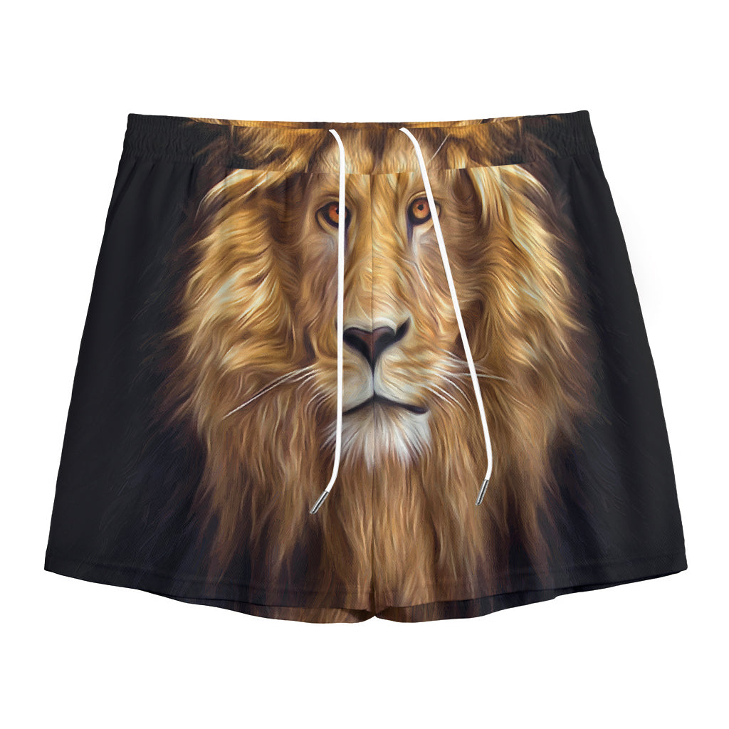 Leo Portrait Print Mesh Shorts