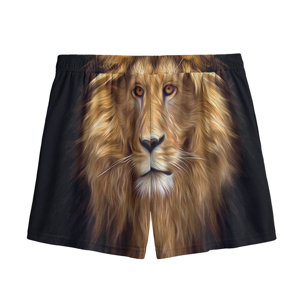 Leo Portrait Print Mesh Shorts