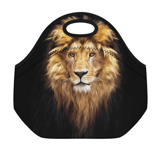 Leo Portrait Print Neoprene Lunch Bag