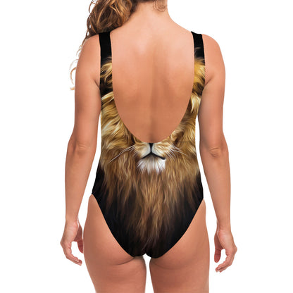 Leo Portrait Print One Piece Swimsuit
