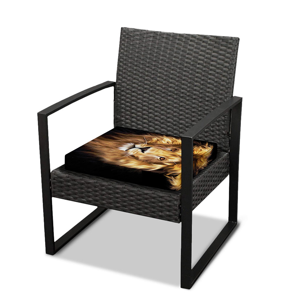 Leo Portrait Print Outdoor Seat Cushion Cover