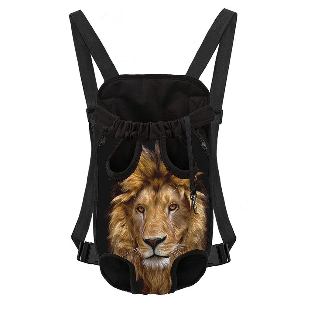 Leo Portrait Print Pet Carrier Backpack