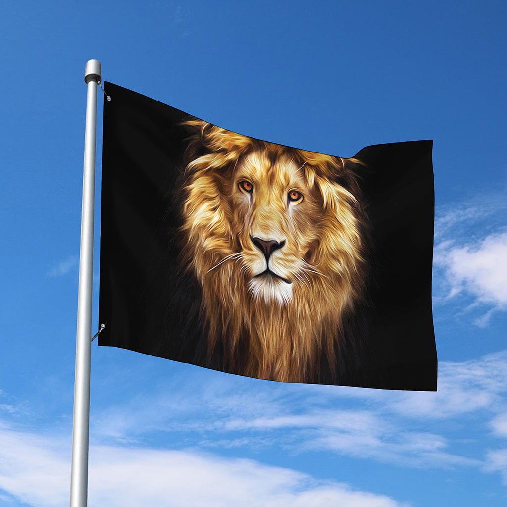 Leo Portrait Print Polyester Flag