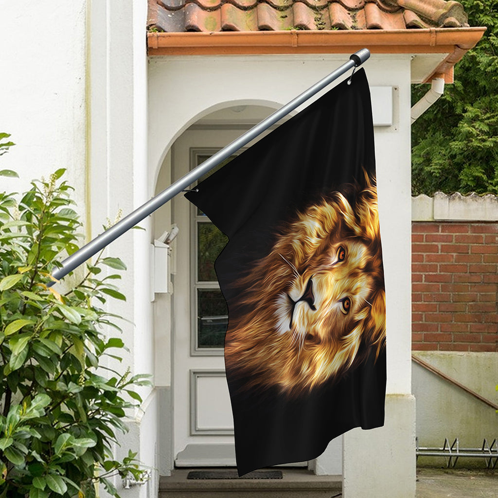 Leo Portrait Print Polyester Flag