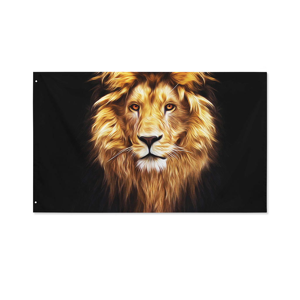 Leo Portrait Print Polyester Flag