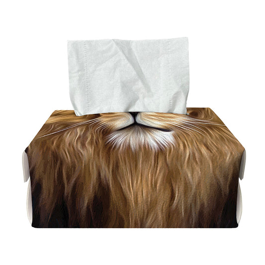 Leo Portrait Print Rectangle Tissue Box Cover