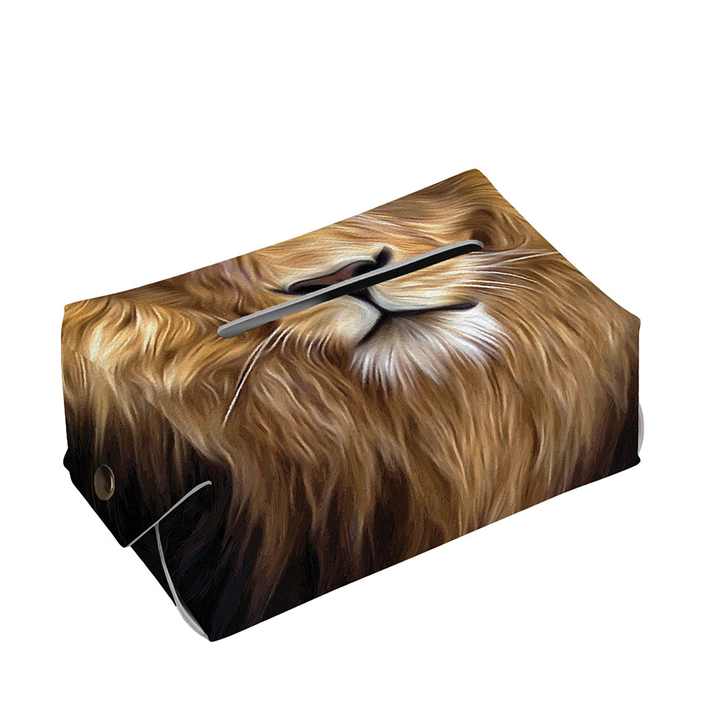 Leo Portrait Print Rectangle Tissue Box Cover