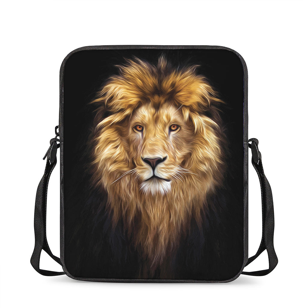 Leo Portrait Print Rectangular Crossbody Bag