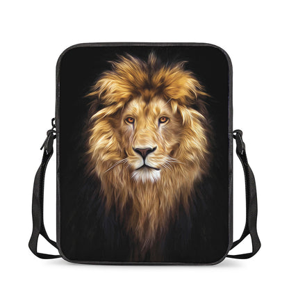Leo Portrait Print Rectangular Crossbody Bag