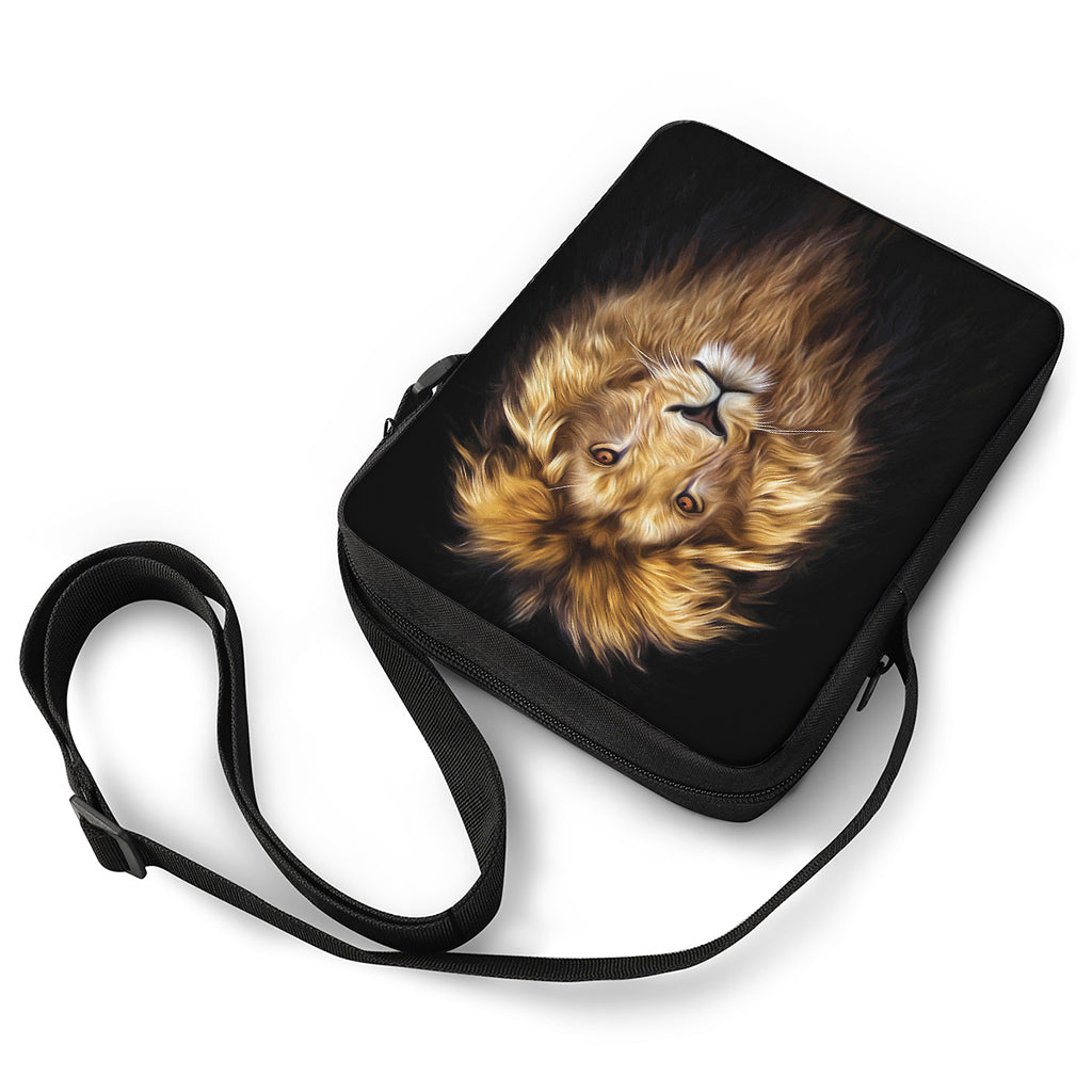 Leo Portrait Print Rectangular Crossbody Bag
