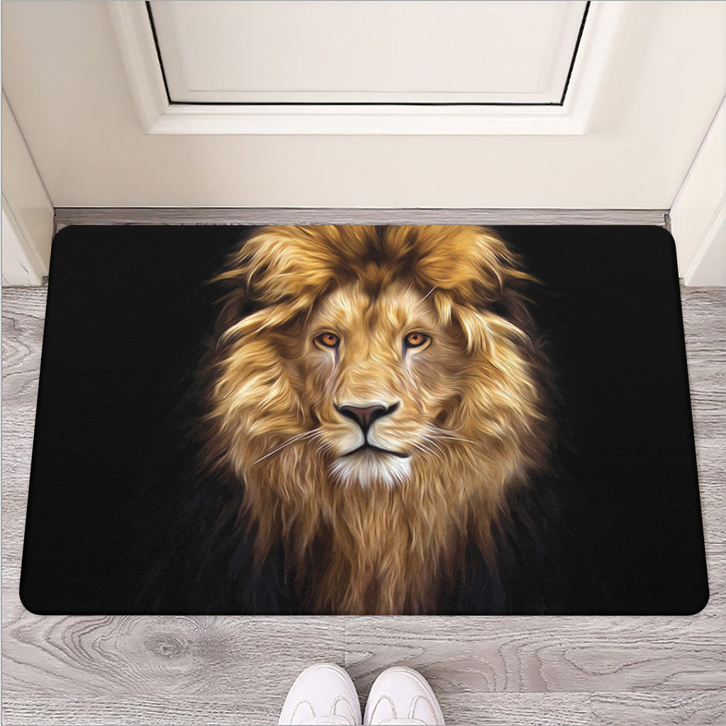 Leo Portrait Print Rubber Doormat