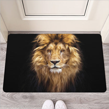 Leo Portrait Print Rubber Doormat
