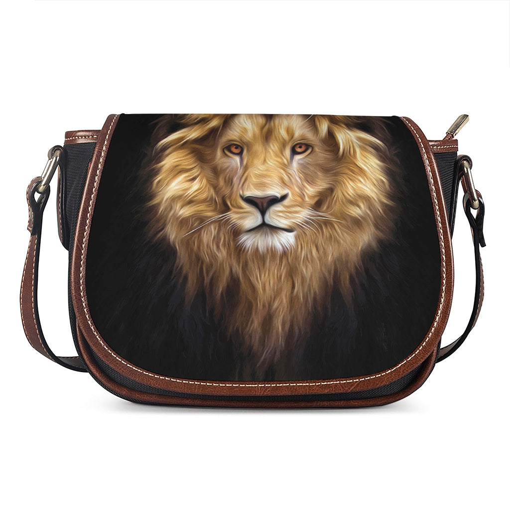 Leo Portrait Print Saddle Bag