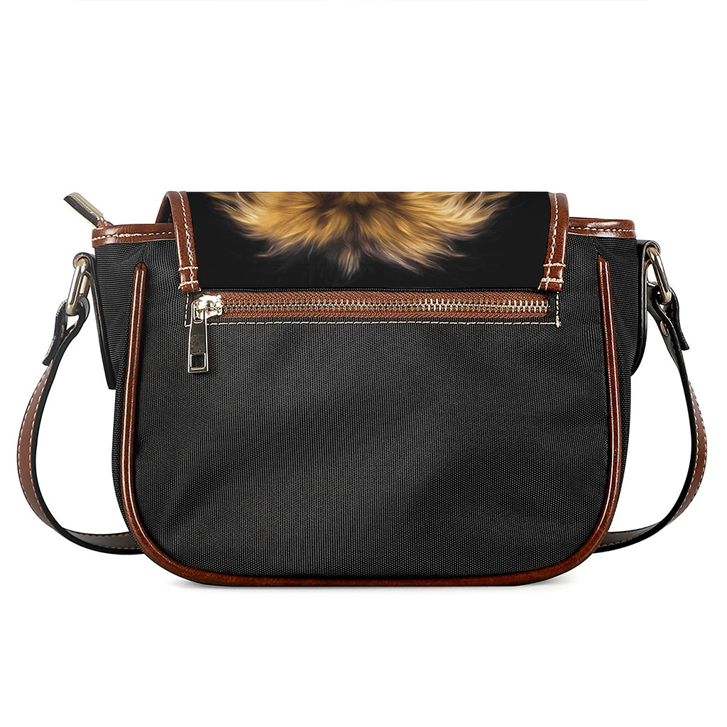 Leo Portrait Print Saddle Bag
