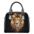 Leo Portrait Print Shoulder Handbag