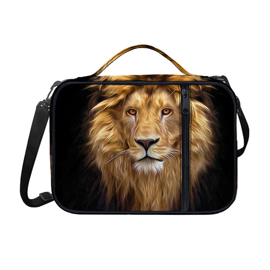 Leo Portrait Print Shoulder Strap Bible Bag