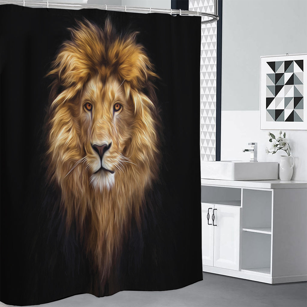 Leo Portrait Print Shower Curtain