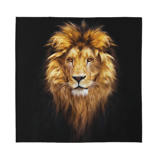 Leo Portrait Print Silk Bandana