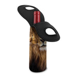 Leo Portrait Print Single Neoprene Wine Tote